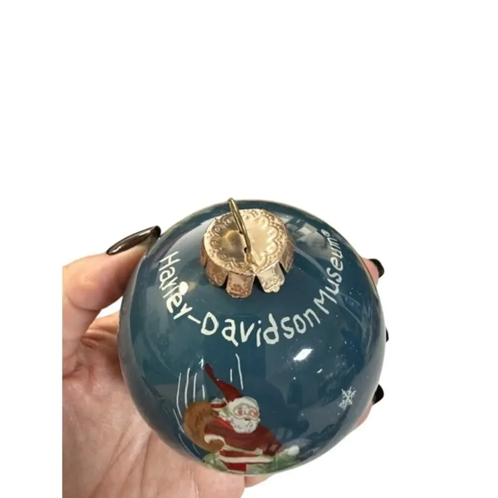 Harley Davidson Ball Ornament Bent Brush Art Milwaukee, WI